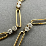 Estate 18K Y Gold 1.03ctw G/SI1-2 Diamond Paperclip Bracelet