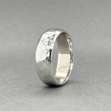 Estate 14K W Gold 7.07mm Hammered Ring