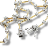 14K Y Gold 16" 1.72ctw F/SI1 Bar Diamond Necklace