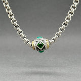 Estate David Yurman SS 18 0.60ctw Gemstones Renaissance Station Necklace