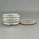 Estate David Yurman SS 0.22ctw Diamond 6 Band Stax Ring
