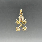Estate 18K Y Gold Vatican Keys & Papal Tiara Pendant