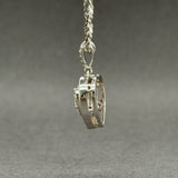 Estate 14K W Gold 0.79ctw H-I/SI1 Diamond Heart Pendant