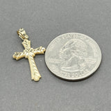 Estate 10K Y Gold 28.49mm Cross Pendant