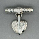 Estate Judtih Ripka SS Chalcedony Heart Brooch