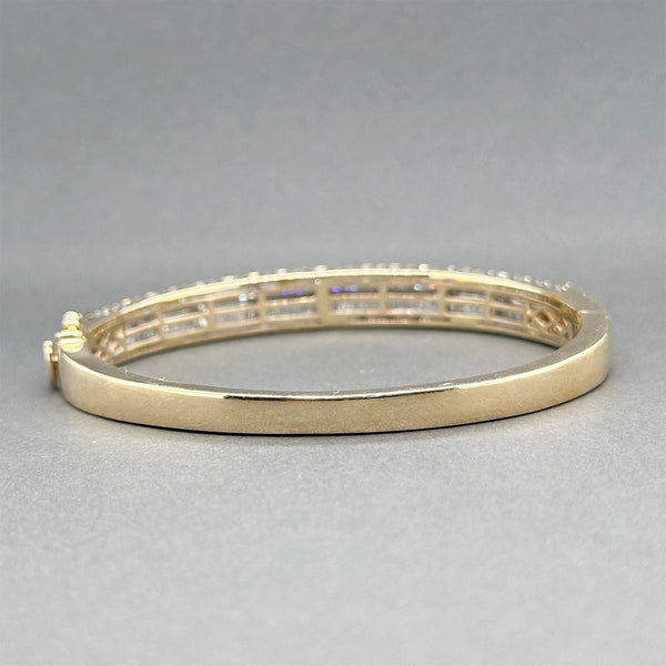 Estate 14K Y Gold 3.05ctw Diamond Bangle Bracelet