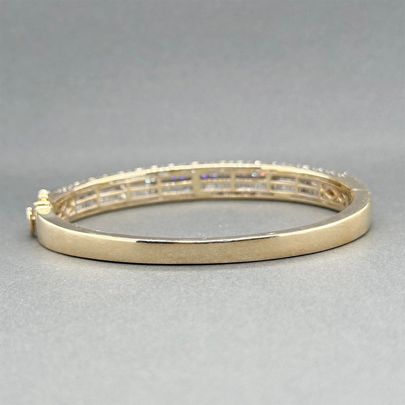 Estate 14K Y Gold 3.05ctw Diamond Bangle Bracelet