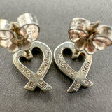 Estate Tiffany & Co. SS Picasso Mini Loving Heart Stud Earrings