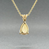 Estate 14K Y Gold 2.46ct Opal & 0.05ct H-I/SI2 Diamond Pendant