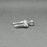 Estate 14K W Gold 0.39ctw Diamond Chai Pendant