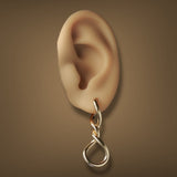 Estate 14K Y Gold Fancy Twist Earrings