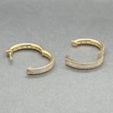 Estate 14K Y Gold 0.90ctw F-H/VS2-SI2 Diamond Hoop Earrings