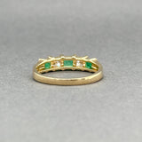 Estate 14K Y Gold 0.36ctw Emerald & 0.32ctw Diamond Ring