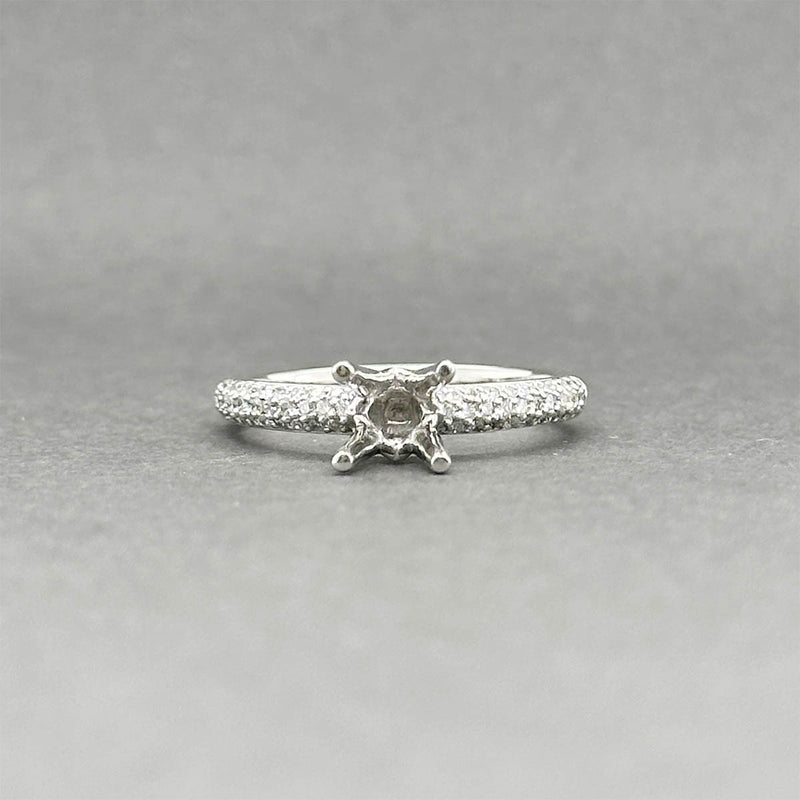 Estate 14K W Gold 0.30ctw H/SI1-2 Diamond Eng. Ring Semi-Mount