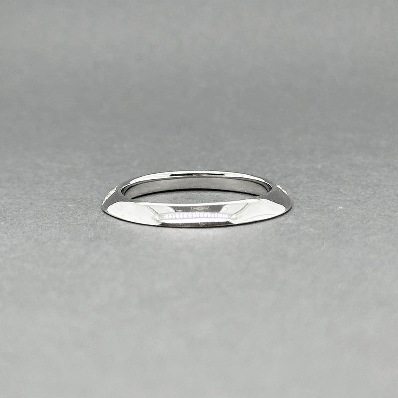 Estate 14K W Gold 0.30ctw One Sided Pave Diamond Ring