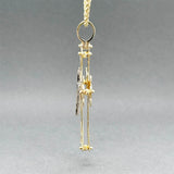 Estate 14K TT Gold 49.5mm Cross Pendant