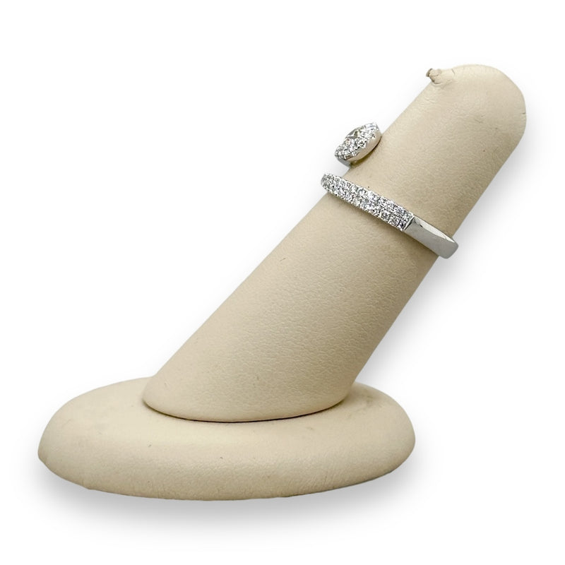 18KW Gold 0.78ctw J/SI1 Open Diamond Ring