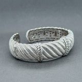 Estate Judith Ripka SS CZ Cuff Bracelet