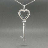 Estate Tiffany & Co. SS Blue Enamel Large Beaded Key Pendant