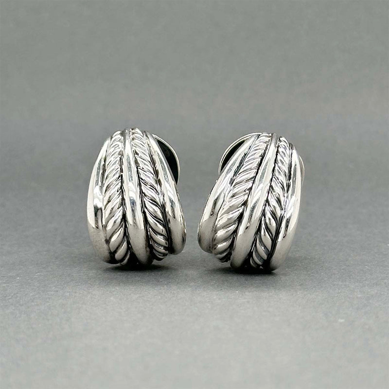 Estate David Yurman SS 18 Thoroughbred Shrimp Earrings