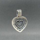 Estate SS 14 Milgrain Heart Pendant