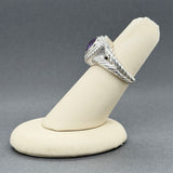 Estate Judith Ripka SS Amethyst Heart Ring