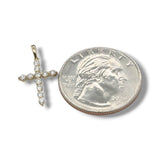 14K Y Gold 0.30ctw G/I1 Shared Prong Diamond Cross
