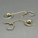 Estate 14K Y Gold Chain Drop Earrings