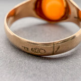 Estate 14K Y Gold O2.76ct Sardonyx Signet Ring