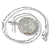 SS 0.25ct  F-G/VS2 Lab Created Diamond Cross Pendant