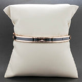 Estate Bulgari 18K R Gold B.zero 1 Black Ceramic Bangle Bracelet