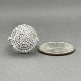 Estate 10K W Gold 1.58ctw Diamond Cocktail Ring