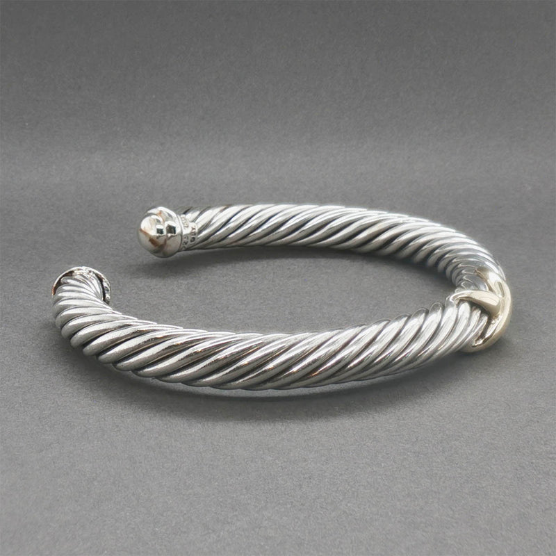 Estate David Yurman SS 18 X Cuff Bracelet