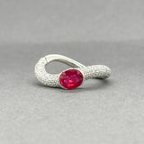 Estate 18K W Gold 1.04ct Ruby & 0.64ctw Diamond Ring