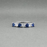 Estate 18K W Gold 0.80ctw Sapphire & 0.40ctw Diamond Ring