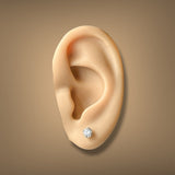 Estate 14K W Gold 0.46ctw H/SI2-I1 Diamond Stud Earrings