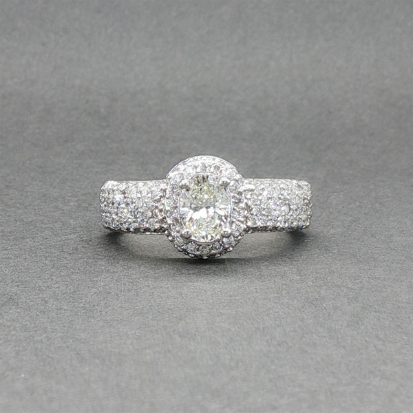 Estate 18K W Gold 1.05ctw G-L/VS2-SI2 Diamond Ring