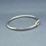 Estate 18K TT Gold Knot Bangle Bracelet