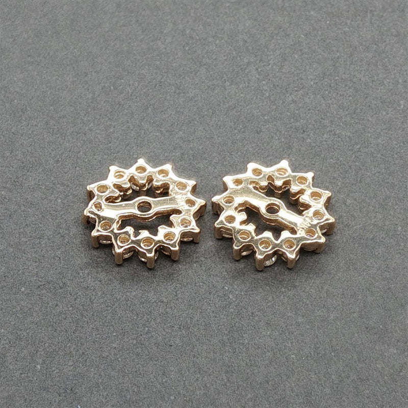 Estate 14K Y Gold 0.42ctw Diamond Earring Jackets
