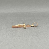 Estate 14K Y Gold 30.5mm Crucifix Pendant