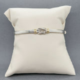 Estate 18K TT Gold Knot Bangle Bracelet