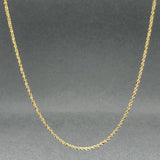 Estate 18K Y Gold 1.3mm 15.75” Popcorn Chain