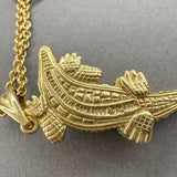 Estate Barry Keiselstein 18K Y Gold Alligator Pendant