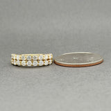 Estate 18K Y Gold 1.13ctw H/SI1-2 Diamond Double Row Ring