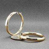 Estate 14K Y Gold 31.95mm Hoop Earrings