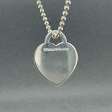 Estate Tiffany & Co. SS Heart Tag 34” Necklace