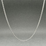 Estate 14K W Gold 1.52mm 19.25” Cable Chain