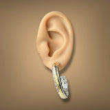 Estate John Hardy SS 22 Palu Classic Chain Hoop Earrings