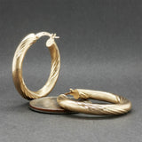 Estate 14K Y Gold 27.63mm Twisted Hoop Earrings