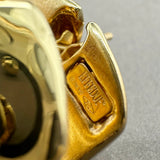 Estate 18K Y Gold 20.77mm Wide Huggie Earrings